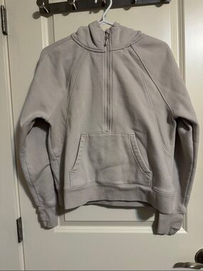 Lole Women's Light Gray Half-Zip Hoodie Sweater